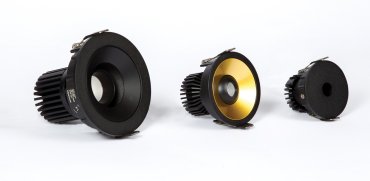 VK Lighting Chonefto - spot encastré - Ø 115 mm, 105 mm encastré - 12W LED inclus - noir/doré