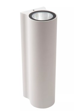 Lucide Akra - applique murale extérieure - 5,5 x 6,5 x 20 cm - 2 x 6W LED inclus - IP54 - blanc