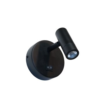 Artdelight Simply - applique murale avec interrupteur – 11,5 x 8 x 10 cm – 3W LED inclus - noir