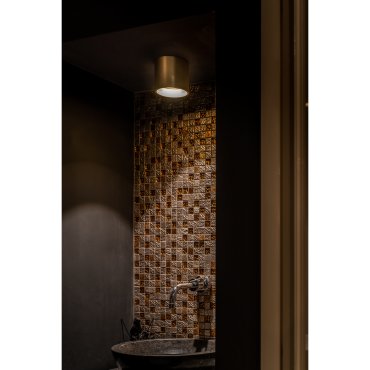 Artdelight Orleans - plafonnier - Ø 11 x 10 cm - 7W LED dimmable inclus - doré brossé