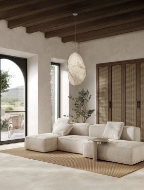 Nova Luce Esperia - lampe suspendue - Ø 62 x 240 cm - blanc sablé