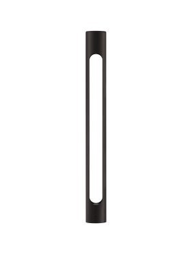Nova Luce Ellery - lampe de jardin - Ø 8 x 80 cm - 12W LED inclus - IP65 - noir sablé