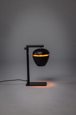 ETH Claire - lampe de table - 12 x 18 x 33 cm - noir et laiton