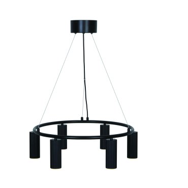 Nordlux Vico chandelier - lampe suspendue - Ø 53,4 x 217 cm - noir