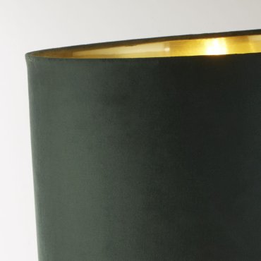 Searchlight Scarborough - lampe à poser - Ø 40 x 67 cm - laiton, or et vert