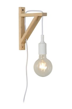 Lucide Fix - applique murale avec interrupteur sur câble - 3.2 x 19 x 22.5cm - blanc