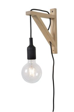 Lucide Fix - applique avec interrupteur sur câble - 3,2 x 19 x 22 cm - noir