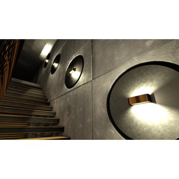 Artdelight Mainz - applique murale - 20 x 10 x 7 cm - 2 x 3W LED dimmable inclus - bronze brossé