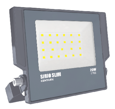 Century Italia Sirio Slim - projecteur - 16 x 2,9 x 14,7 cm - 20W LED inclus - IP66 - gris