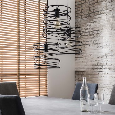 MODÈLE D’EXPOSITION - Vico Curl - lampe suspendue - Ø 40 x 150 cm - anthracite