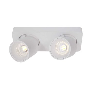 Artdelight Laguna - spot en saillie 2L - 22 x 8,5 x 9,5 cm - 2 x 6W LED dimmable inclus - blanc