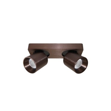 Artdelight Laguna - spot en saillie 2L - 22 x 8,5 x 9,5 cm - 2 x 6W LED dimmable inclus - bronze brossé