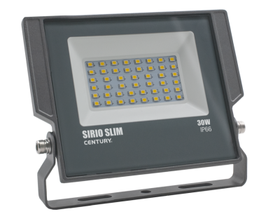 Century Italia Sirio Slim - projecteur - 16 x 2,9 x 14,7 cm - 30W LED inclus - IP66 - gris