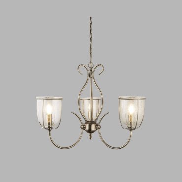 Searchlight Silhouette - lustre - Ø 52 x 100 cm - laiton antique