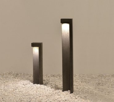 VK Lighting Trigono - lampe de jardin - 18 x 18 x 49 cm - 6,5W LED inclus - IP65 - gris