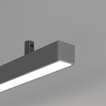 KLUS PDS-ZM-PLUS - profilé LED - 1,4 x 1,5 cm - argent anodisé