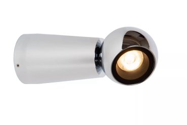 Lucide Ipsos - applique murale extérieure - Ø 6 x 15 cm - 6W LED inclus - IP54 - chrome