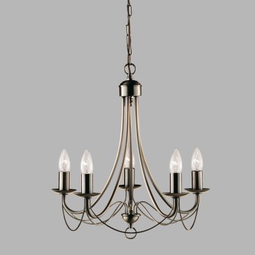 Searchlight Maypole - lustre - Ø 46 x 100 cm - laiton antique