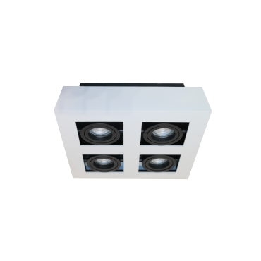Artdelight Bosco - spot en saillie 4L - 25 x 25 x 8,6 cm - blanc et noir