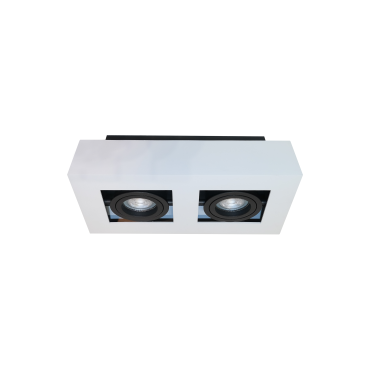 Artdelight Bosco - spot en saillie 2L - 25 x 14 x 8,6 cm - blanc et noir