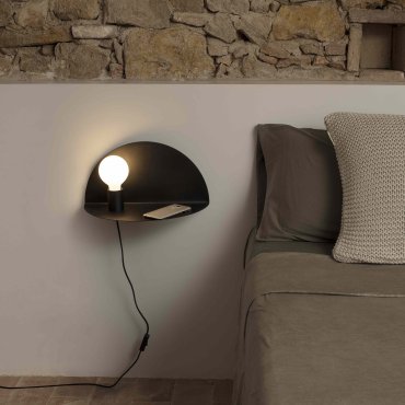 Faro Nit Left - applique murale avec interrupteur - 40 x 20 x 20 cm - noir mat