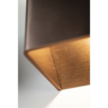 Artdelight Fulda - applique murale - 10 x 10 x 10 cm - 6W LED dimmable inclus - bronze brossé