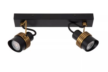 Lucide Tundran - spot en saillie 2L - 28 x 10 x 15,5 cm - noir