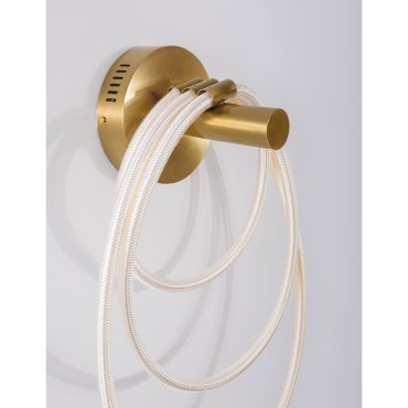 Nova Luce Cerelia - applique murale - 35 x 18 x 50 cm - 29,5W LED inclus - laiton doré et blanc