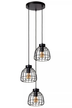 Lucide Filox - lampe suspendue - Ø 44,5 x 198 cm - noir