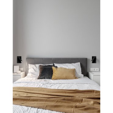 Nova Luce Dona - applique murale avec interrupteur - 9 x 14,5 cm - 3W LED inclus - noir sable