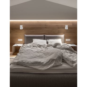 Nova Luce Dona - applique murale avec interrupteur - 9 x 14,5 cm - 3W LED inclus - blanc sable