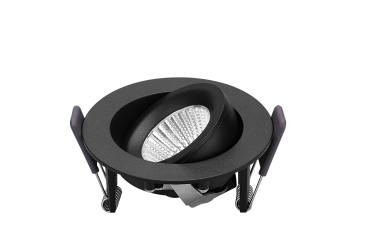 Artdelight Special - spot à encastrer - Ø 95 mm, Ø 83 mm à encastrer - 9W LED inclus - dim to warm - IP54 - noir