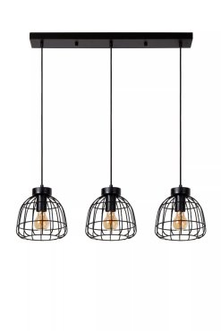 Lucide Filox - lampe suspendue - 80 x 20 x 181,5 cm - noir