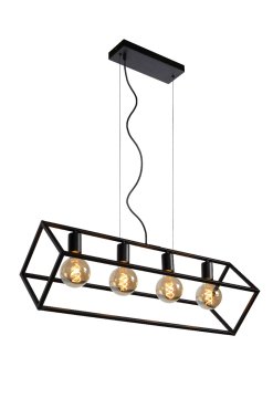 Lucide Fabian - lampe suspendue - 80 x 28 x 161 cm - noir