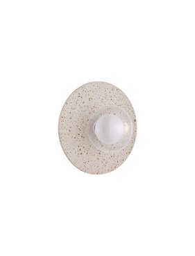 Nova Luce Vrahos - applique murale - Ø 29,5 x 20 cm - beige terrazzo