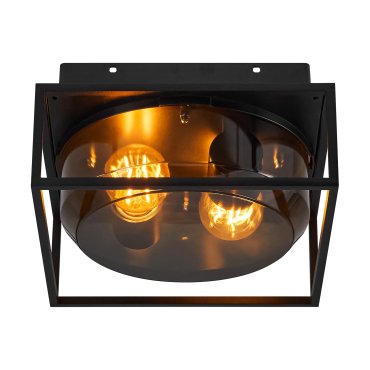 Nordlux Griffin - plafonnier extérieur - Ø 23,5 x 12,8 x 26  cm - IP44 - fumé