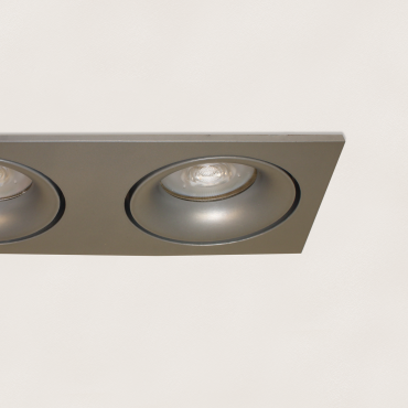 Artdelight Alice - spot à encastrer - 183,5 x 90 mm, 2 x Ø 80 mm à encastrer - gris