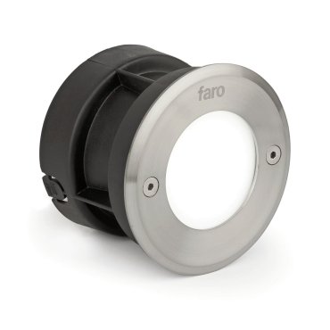 Faro Led-18 - applique encastrée - Ø 10 x 6,5 cm - 3W LED inclus - IP67 - acier inoxydable satiné - couleur de lumière blanc chaud