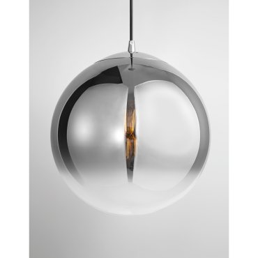 Nova Luce Ficato - lampe suspendue - Ø 30 x 120 cm - fumé et chromé