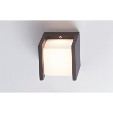 Artdelight Iser - plafonnier/applique murale - 10 x 10 x 11 cm - 10W LED dimmable inclus - IP54 - anthracite