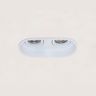 Artdelight Rex - spot encastrable - 175 x 92 mm, 2 x Ø 83 x 81 mm encastrable - blanc