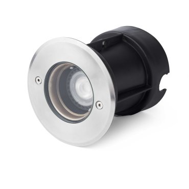Faro Tecno-6 - spot rond pour l'extérieur - Ø 120 mm, Ø 100 mm à encastrer - IP67 - acier inoxydable satiné