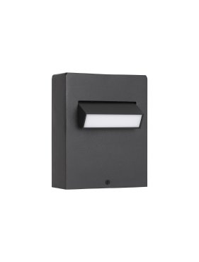 Nova Luce Zelda - lampe de jardin - 12 x 15 x 7,2 cm - 6W LED inclus - IP65 - noir sablé