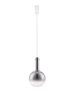 Nova Luce Nostos - lampe suspendue - Ø 25 x 170 cm - 6W dimmable LED inclus - verre fumé et or