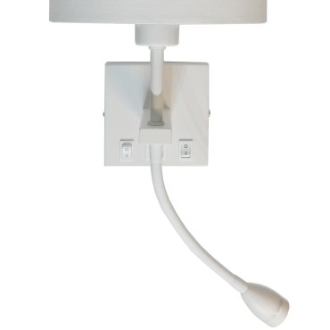 Artdelight Quad USB - applique murale avec double interrupteur et port USB - 18 x 11 x 11 cm - 3W LED inclus - blanc
