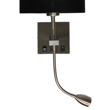 Artdelight Quad USB - applique murale avec double interrupteur et port USB - 18 x 11 x 11 cm - 3W LED inclus - acier mat