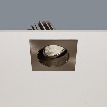 Artdelight Venice 2808 - spot encastrable - 80 x 80 mm, Ø 68 mm encastrable - 8W LED dimmable inclus - IP44 - acier mat