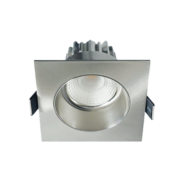 Artdelight Venice 2708 - spot encastrable - 80 x 80 mm, Ø 68 mm encastrable - 8W LED dimmable inclus - IP44 - acier mat