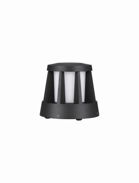 Nova Luce Stark - lampe de jardin - Ø 16 x 14,6 cm - 8W LED inclus - IP65 - anthracite foncé