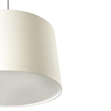 Faro Windsor D - lampe suspendue - Ø 64 x 37,5 cm - noir mat et lino
